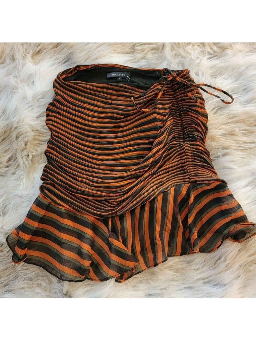 Striped Ruffle Skirt
